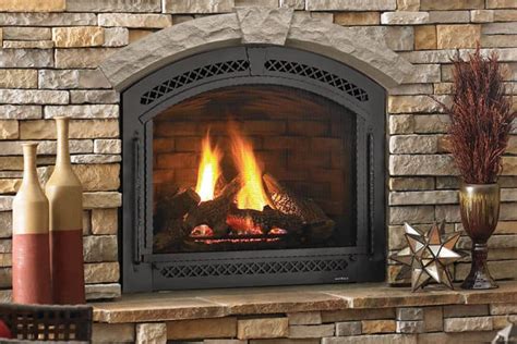Heat glo - Non-Combustible Cove Gray 60". Non-Combustible Midnight Mist 60". Non-Combustible Tavern Brown 60". Non-Combustible Washed Cedar 60". Non-Combustible Weathered Barnwood 60". Non-Combustible White 60". Natural Stone Facings. Frame your fireplace for a finishing touch, meet safety clearances, and enhance the beautiful fire. 